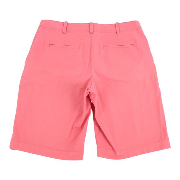 Talbots Longer Length Khaki Bermuda Shorts 4P Womens Petite Salmon Pink Modest - Picture 2 of 7